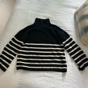FRAME Cashmere Striped Swing Sweater